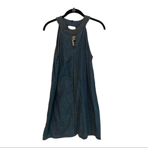 Bluet‎ denim front cut out dress